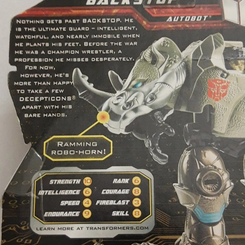 Transformers Scout Class Action Figure Backstop 2010 FACTORY SEALED *Box Damage*